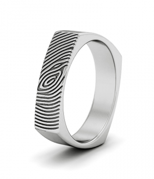 Кольцо с отпечатком пальца (Мод. 228)